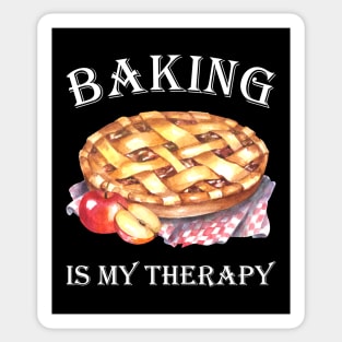 Baking Is My Therapy Apple Pie (White) Sticker